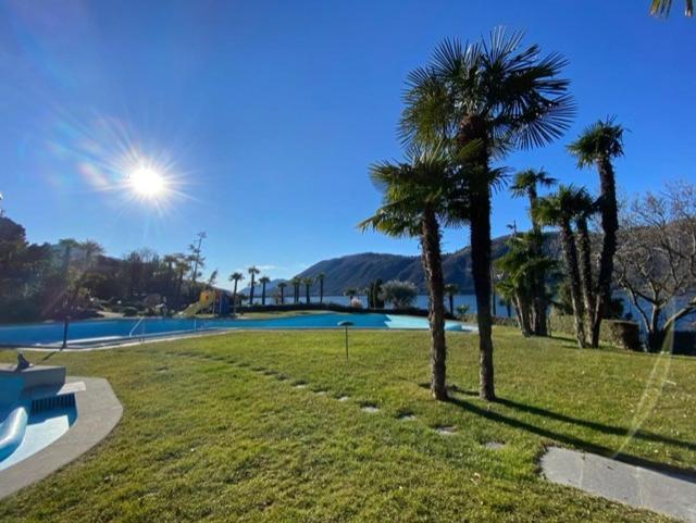 Luganersee, Pool, Strand, Parkplatz, Suite Bissone Exteriér fotografie